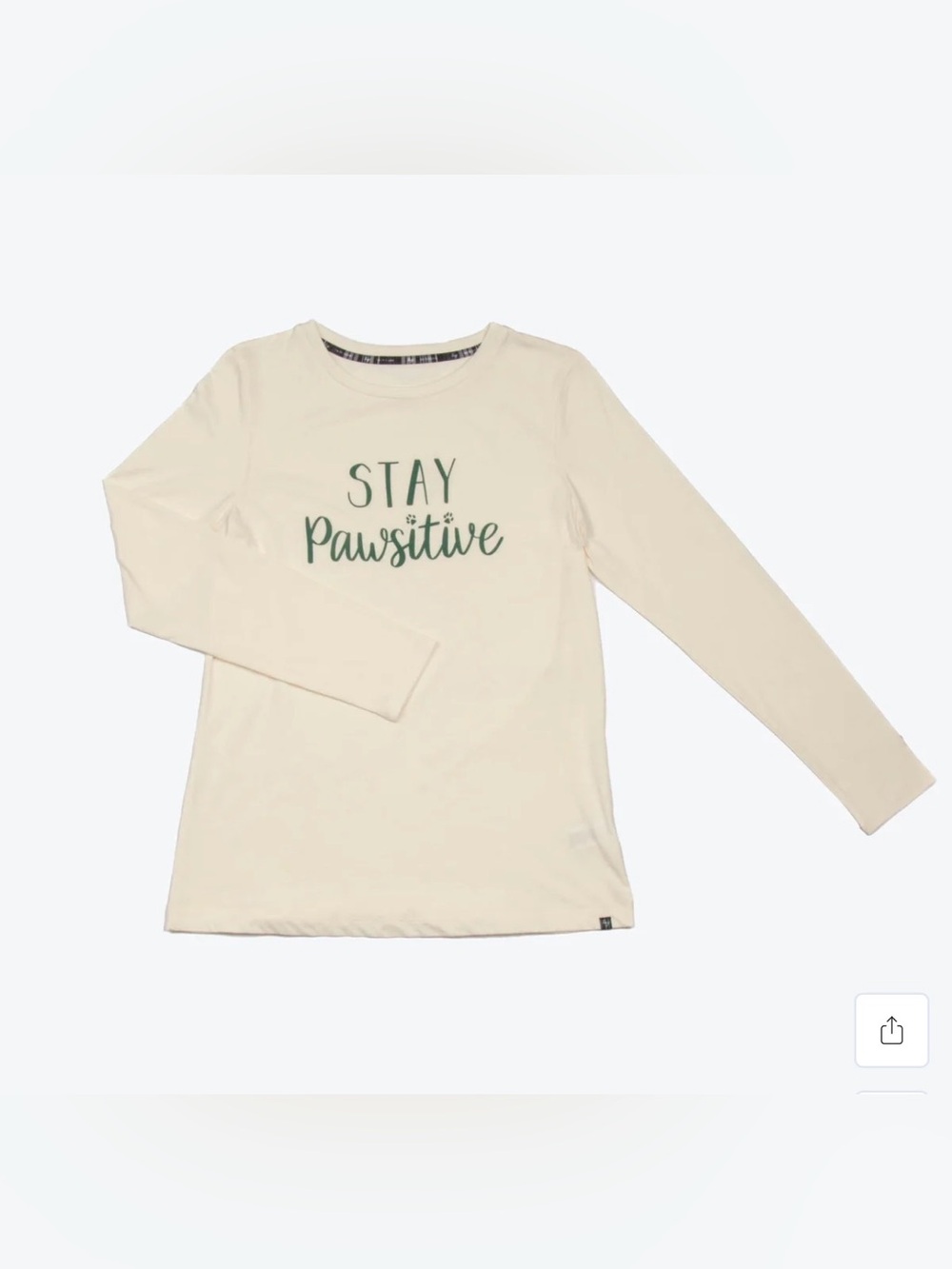 lug Dory Top 'Stay Pawsitive' in Cream